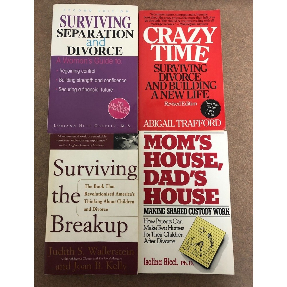Lot (4) books on Surviving Breakup Separation Divorce Custody Self-Help Family